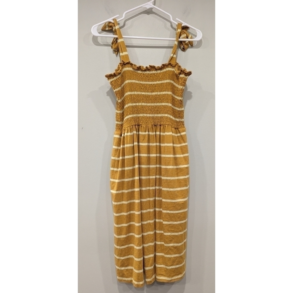 Toad&Co Gemina Sleeveless Dress in Gooseberry Wide Stripe Size Medium